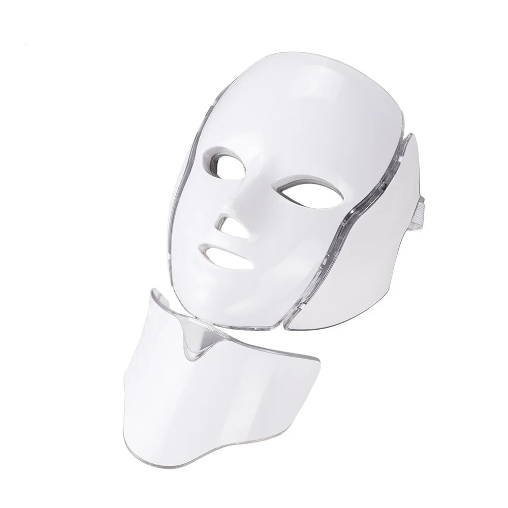 LED Facial Mask with Neck Light: Photon Skin Rejuvenation and Anti-Acne Device