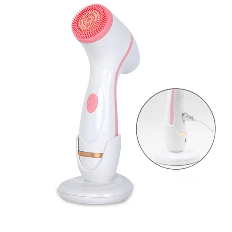 3-in-1 Electric Sonic Facial Cleansing Brush with Galvanic Spa System