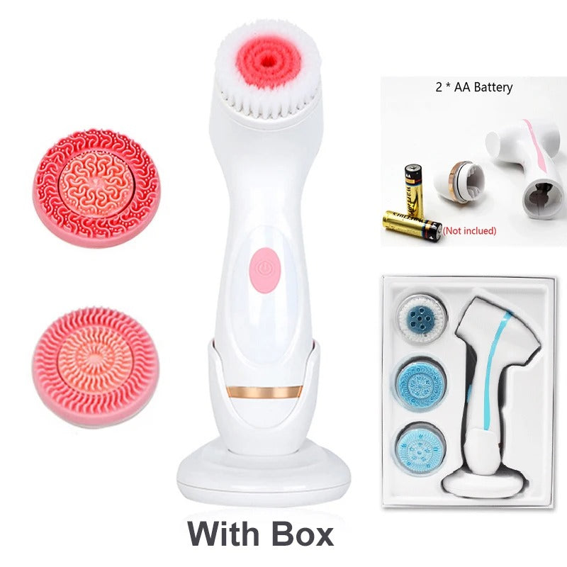 3-in-1 Electric Sonic Facial Cleansing Brush with Galvanic Spa System